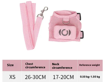 Pets Dog Vest Chest Strap Harness Air Conditioner Cooling And Breathable